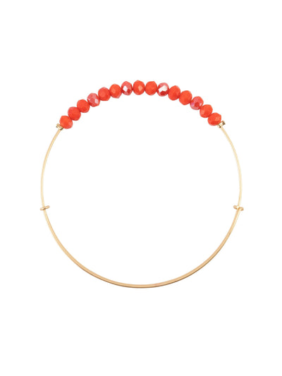 2 Tone Coral/AB Peach Crystal Bangle - Rewired & Real
