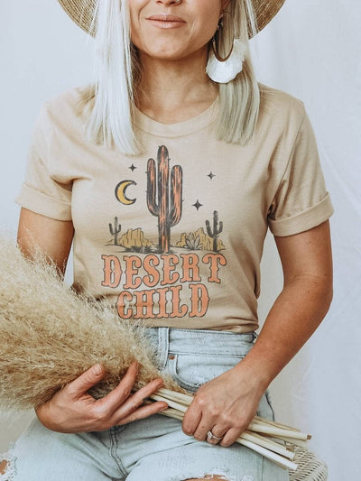 Desert Child Cactus Graphic Tshirt | Desert Vibes Tee - Rewired & Real