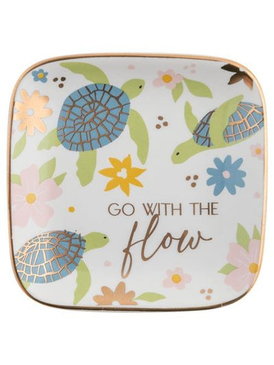 Go With The Flow Large Turtle Trinket Tray - Rewired & Real