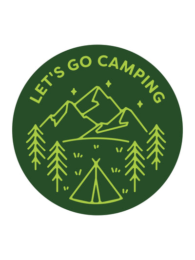Let's go camping sticker - Rewired & Real