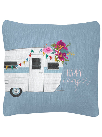 Happy Camper - Square Pillow - Rewired & Real