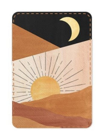 Sunrise Moon Stick-On Cell  Phone Wallet - Rewired & Real