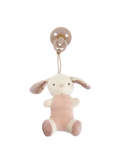 Bitzy Pal Natural Rubber Pacifier & Stuffed Animal - Rewired & Real