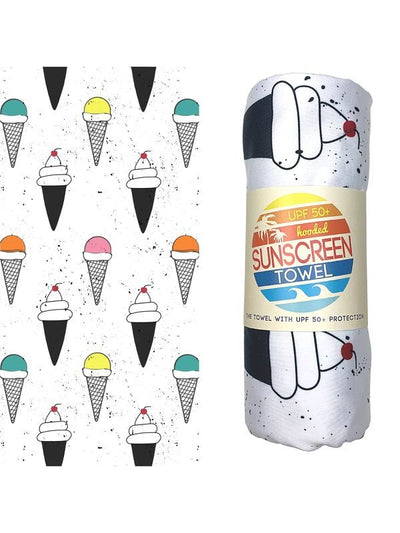 Sunscreen Towel with Hood -  Ice Cream - Rewired & Real