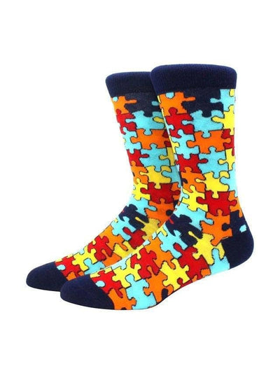 Jigsaw Puzzle Socks - Rewired & Real