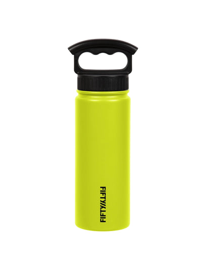 18 oz Double-wall Vacuum-insulated Bottle +3 Finger Grip Cap - Rewired & Real