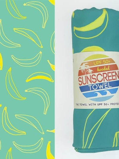 Sunscreen Towel with Hood -  Mint Banana - Rewired & Real
