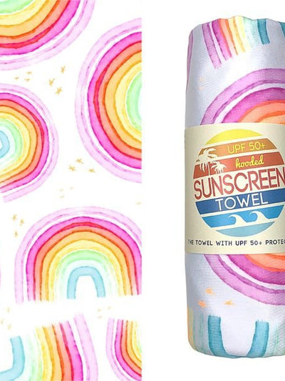 Sunscreen Towel with Hood -  Rainbows - Rewired & Real