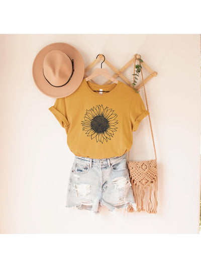 Sunflower Tshirt - Flower Shirt - Boutique Bestseller - Rewired & Real