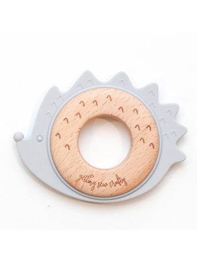 Glacier Hedgehog Silicone + Wood Ring Teether - Rewired & Real